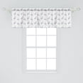 thumbnail image 2 of Ambesonne Bird Valance Pack of 2, Swallow Birds on Branch, 54"X18", Eggplant Petrol Blue, 2 of 3
