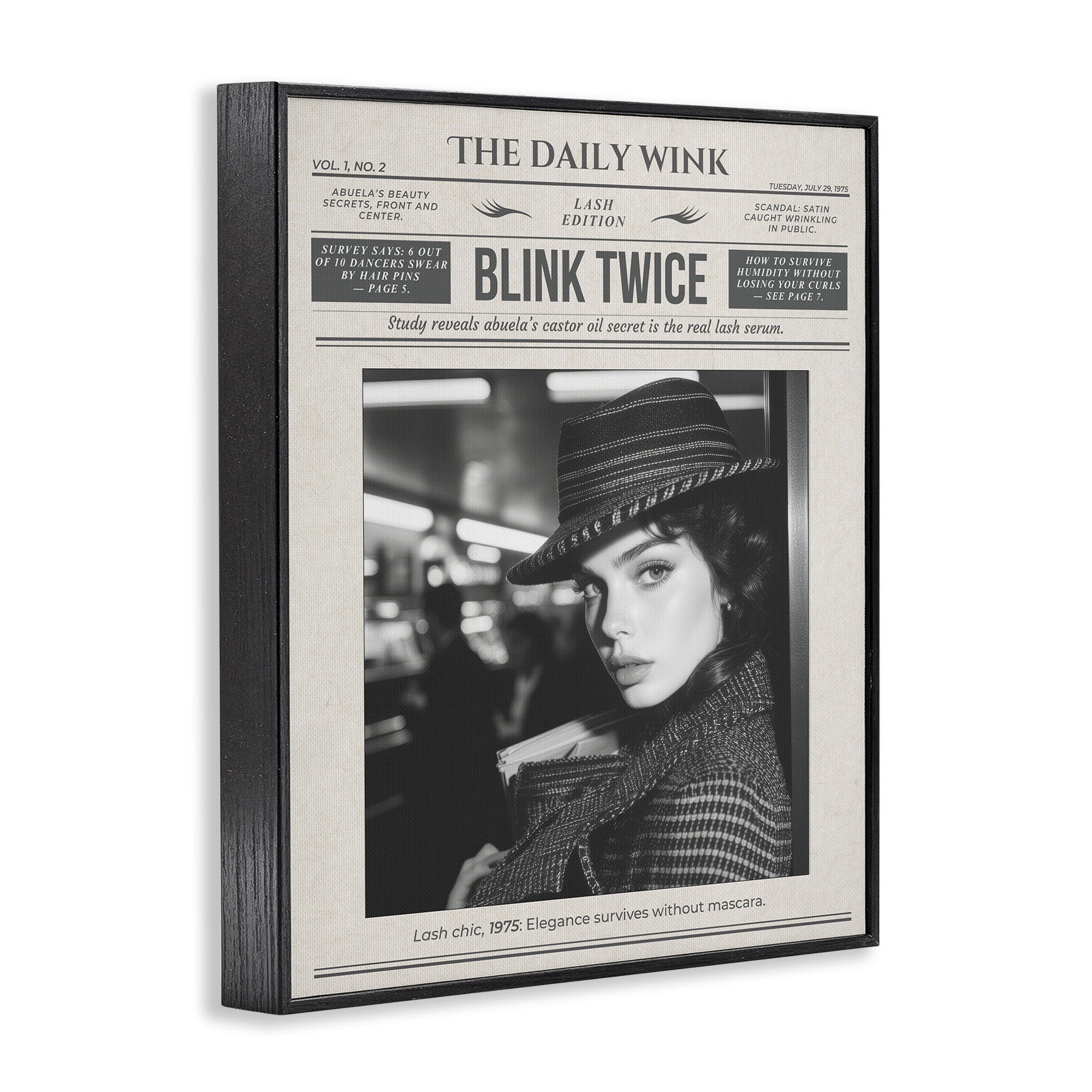 The Daily Wink Magazine Black Framed Giclee Art, design by A Barefoot Stylist