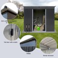 thumbnail image 6 of Huloretions 6x8 FT Outdoor Storage Shed,Galvanized Steel Metal Garden Sheds Kit With 2 Punched Vents Storage Shed Large Outdoor Storage Box For Backyard Lawn Patio, 6 of 6