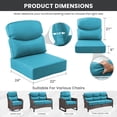 thumbnail image 6 of Bellefurn Outdoor Seat Cushions 22 X 24 X 6 inch for Patio Furniture,Outdoor Chair Cushions Outdoor Deep Seat Cushion with Water Resistant & Removable Cover Patio Cushions for Wicker Chair,Sofa,Couch, 6 of 11