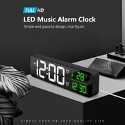 F-8810 Réveil numérique électronique silencieux LED lumineux pour chambres à coucher-noir