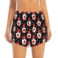 thumbnail image 2 of Rateoe gnomes and hearts Printed 2 in 1 Women's Workout Shorts for Athletic Gym Running Shorts with Phone Pockets-Small, 2 of 7
