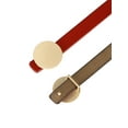 thumbnail image 2 of INSPIRE CHIC Faux Leather Skinny Belt for Women Round Metal Buckle Waist Belts For Jeans Dress Wine Red, 2 of 4