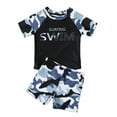 thumbnail image 3 of URMAGIC Toddler/Baby Boys Swimsuit Bathing Suits Set 2-Piece Short Sleeve Rash Guard Swimwear & Swim Trunks Set Sunsuit UPF 50+ 1-5 Years, 3 of 6