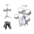 thumbnail image 4 of Kit de tambor de jazz para niños, juguete educativo temprano con taburete, instrumentos musicales de percusión para regalo navideño, fácil de , Style Estilo B, 4 of 8