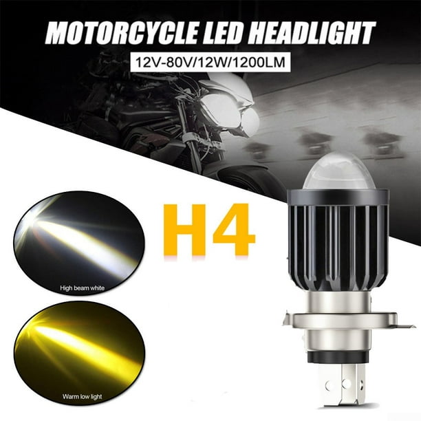 H4 Moto Led Moto Phares Ampoules Double Couleur Salut/Lo Faisceau  Brouillard Lampe 
