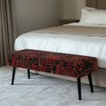 thumbnail image 2 of XYZCANDO Scratch Resistant Chair Seat Protector Cover, Red Spider Web Pattern Poly Spandex Machine Washable Bench Covers for Dining Room Bedroom, 2 of 9