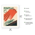 thumbnail image 2 of Pontiac Six Automobile Sedan - General Motors - Vintage Car Poster by Greif c.1928 - Fine Art Matte Paper Print (Unframed) 18x24in, 2 of 4