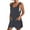 Gray, variant on Summer Short Rompers For Women Casual Loose Sleeveless Tie Knot Strap Jumpsuits Overalls With Pockets Beach Lounge Jumpsuit
