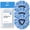Blue & White 3-Pack, variant on Spin Mop Head Replacements Compatible with O-Cedar RinseClean, Mop Head Refills for 2-Tank System, Washable & Reusable, Deep Cleaning, Easy to Repalce, 1 CT (Pack of 3)