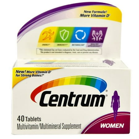 Centrum ® Femmes multivitamines / Supplément comprimés 40 ct Boîte