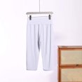 thumbnail image 7 of QIUOMBBP Woman Capri Pajama Pants Plus Size Soft Lounge Sleep Pants Elastic Waist Modal Comfy Pj Bottoms White XL, 7 of 7