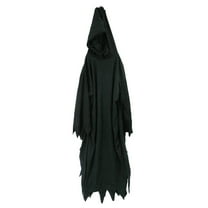 SeasonsTrading Black Hooded Robe Costume for Adults with Open Sides, One Size Fits Most