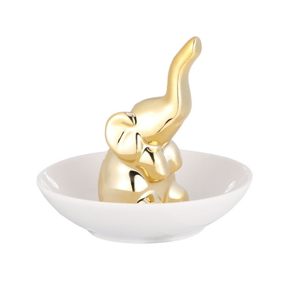 Jewelry Ring Tray Organizer Holder Storage Tray Rings Display Elephant Earrings Dish Ceramic Plate Holder Necklace Decor