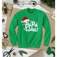 thumbnail image 2 of S4E Men's Papa Claus Santa Hat Christmas Crewneck Sweatshirt Small Irish Green, 2 of 4