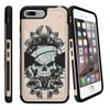 Apple iPhone 7 Plus Case | iPhone 7 Plus Gold Case | iPhone 7 Plus Phone Case [Max Defense] Dual Layer Case with Built In Kickstand + Belt Clip - Demon Skull