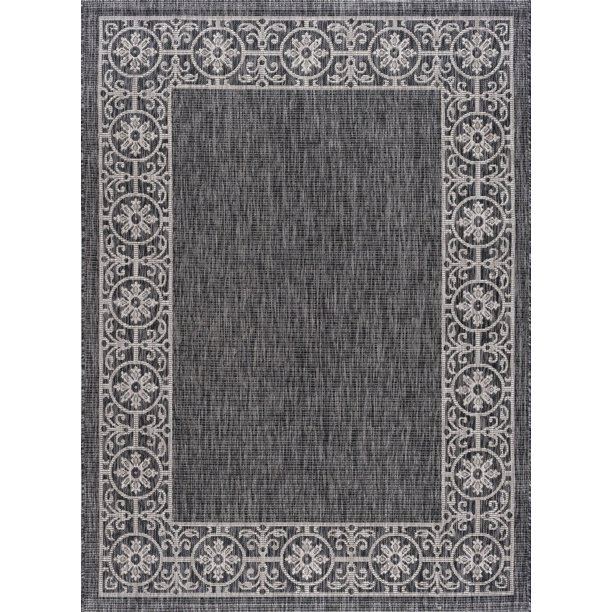 Tayse VND1858 Varrock 5X7 Transitional Bordered Indoor / Outdoor Rug