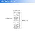 thumbnail image 2 of Uxcell Lot de 2 Ressorts de Compression, Diamètre du Fil 1,2mm x 15mm OD x Longueur 40mm Ressort d'Extension en Acier Inoxydable, Argent, 2 of 5