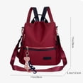 thumbnail image 3 of Mochila para mujer XINYU con colgante bolso de viaje mediana roja, 3 of 7