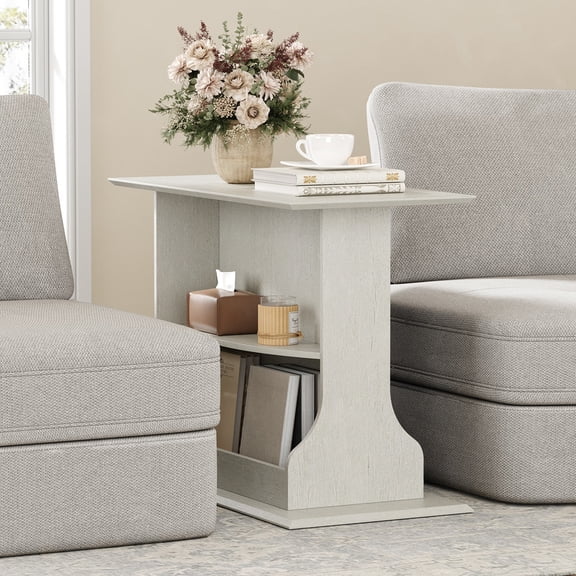 PLAMLE End Table for Living Room with Storage Retro End Table Table Wooden for office Bedroom End sofa Table