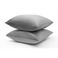 thumbnail image 2 of Cheer Collection Set of 2 Hollow Fiber Filled Couch Pillows, 18" x 18" - Gray, 2 of 4