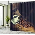 thumbnail image 4 of Ambesonne Coffee Theme Shower Curtain, Sac Espresso Aroma, 69"Wx75"L, Pale Brown Pale Cinnamon, 4 of 4