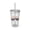 Clear, variant on Tumbler with Straw, 16oz Plastic Tumbler Cup with Lid and Straw Good Vibes