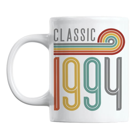 Vintage Classic 1994 feat. Rainbow Stripes, Birthday Coffee & Tea Mug Cup (11oz)