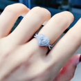 thumbnail image 2 of Womens Alloy Ring With White Crystal Heart Design Electroplated Fashion Jewelry Accessory With Crystal Sparkle, 2 of 7