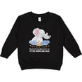 thumbnail image 2 of Inktastic My Great Grandma Loves Me to the Moon and Back Elephant Toddler Sweatshirt, 2 of 4
