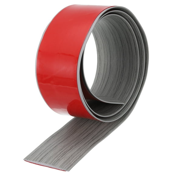 3.28Ft x 2" Floor Transition Strip, Adhesive Vinyl Floor Cover Strips, Gray Wood Grain