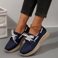 thumbnail image 2 of Dakaela Women's Canvas Sneakers Lace up Running Walking Shoes Arch Support Orthotic Slip on Shoes, 2 of 7