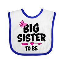 Inktastic Big Sister to Be with Bow and Arrow Girls Baby Bib