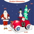 thumbnail image 3 of Costway 8FT Tall Inflatable Santa Claus Carrying Christmas Tree, Snowman on Red Truck, 3 of 7
