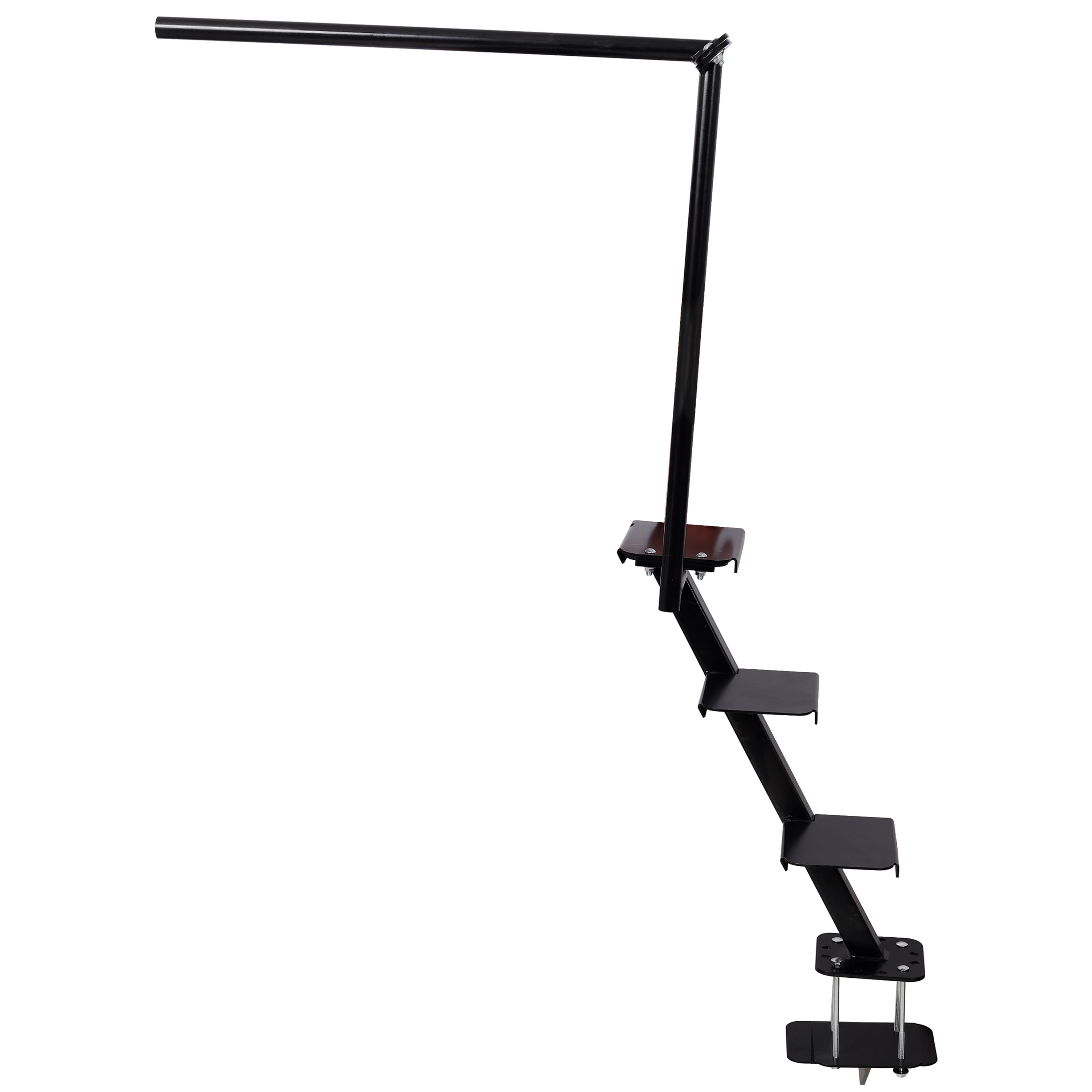 Heavy Duty 4 Step Boat Trailer Steps with Secure Handle, Tread Steel Trailer Tongue Ladder Universal Fit for Most Boat Trailers