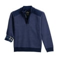 thumbnail image 4 of X RAY Jeans Boy's Fleece 1/4 Zipper Sweaters, Ink Blue/Midnight Blue, S, 4 of 6