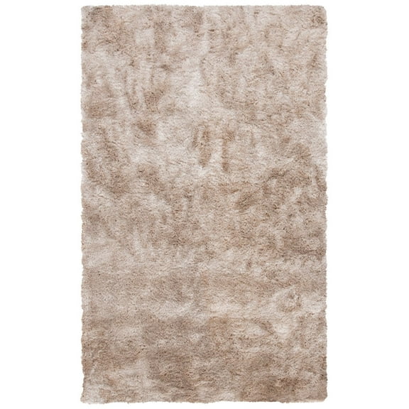 SAFAVIEH Paris Ivonette Solid Shag Area Rug, Dark Beig, 5' x 8'