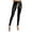 Black, variant on TiaoBug Women's Skinny Leggings Shiny Metallic Pants Stretchy Trousers for Club Party Black XL