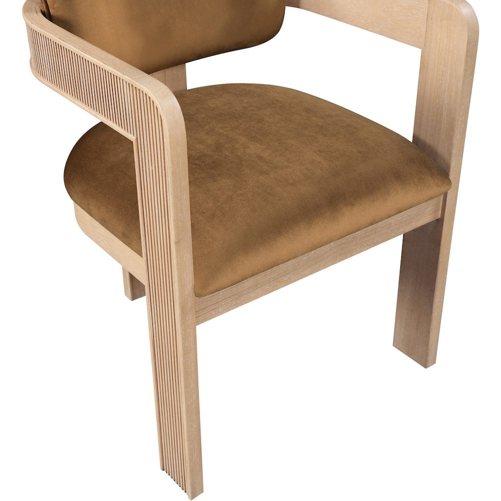 Meridian Furniture Sacha Saddle Velvet Dining Chair (Set of 2)