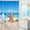 Beach-4, variant on Beach Shower Curtain, Summer Ocean Starfish Coral Conch Seashell Beach Themed Bathroom Curtain Waterproof Fabric Machine Washable with Hooks