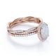 thumbnail image 3 of JeenMata Anillo de Bodas Antiguo de 1,50 Uds con Ópalo de Fuego de Talla Ovalada y Moissanita Engastado en Oro Rosa de 18 K sobre Plata, 3 of 6