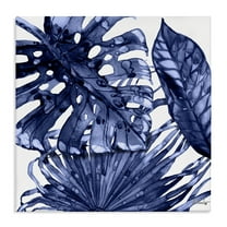 Stupell Industries Blue Hued Palms Botanical & Floral Painting Gallery Wrapped Canvas Art Print Wall Art, 36 x 36
