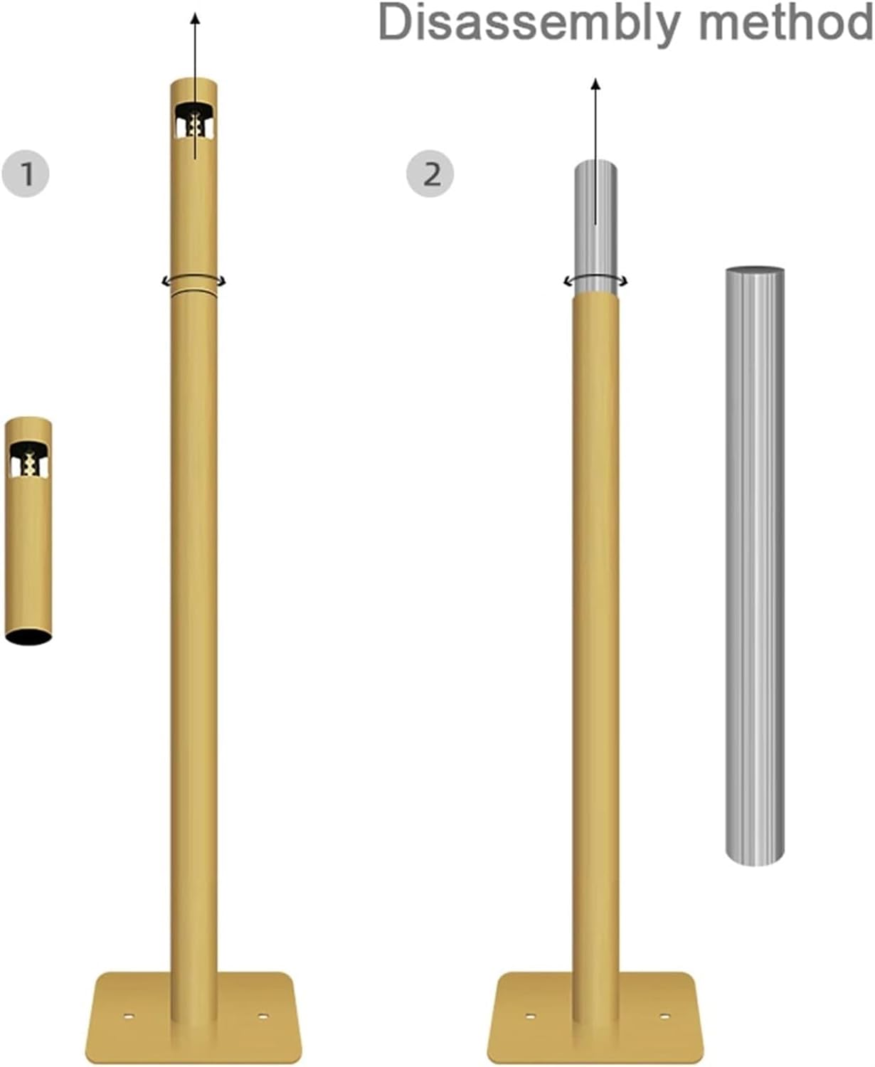 outdoor cigarette ashtray stand Shop the Savoy Easily adjustable height range from 21.5 in Angel Sar 23.6 in. H