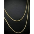 thumbnail image 2 of 1.8mm 10K Yellow Gold Curb Chain Necklace Two Tone Birthday Gifts Dainty Diamond Cut 20" INCH Womens, 2 of 11