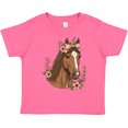 thumbnail image 3 of Inktastic Horse Girl Flowered Cute Girls Toddler T-Shirt, 3 of 5