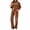 A-Brown, variant on Velour Outfit Set for Women 2 Piece Lounge Sets Casual Full Zip Top and Wide Leg Pants Ladies Fall Tracksuit with Pocket