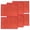 Red, variant on BambooMN Bamboo Slats Placemat with Fabric Border - Solid Color Print - 18" x 13" - Black, 8 pcs