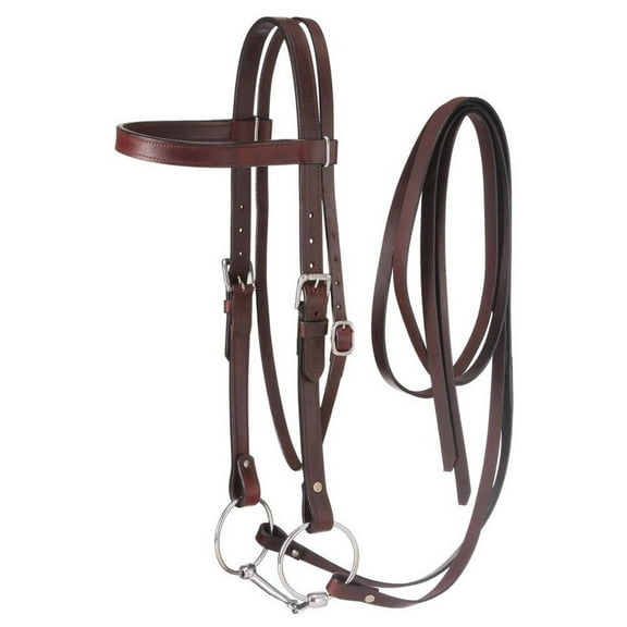 Tough 1 Bridle Complete Draft Western Snaffle Leather Black 42-9745