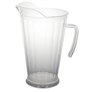 LavoHome Heavy Duty 1 Gal./4.5 Liter Round Clear Plastic Pitcher Jug With  Removable Lid See Through Base and Handle (6-Pack) 6pk.JC52482 - The Home  Depot