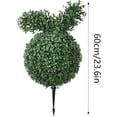 thumbnail image 2 of Topiario de conejo, 23.6 pulgadas, verde, con forma de conejo, planta de conejo de Pascua artificial, topiario de boj, cedro artificial en maceta con estaca., 2 of 7